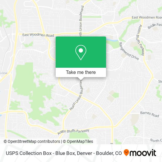 Mapa de USPS Collection Box - Blue Box
