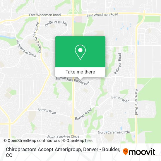 Chiropractors Accept Amerigroup map