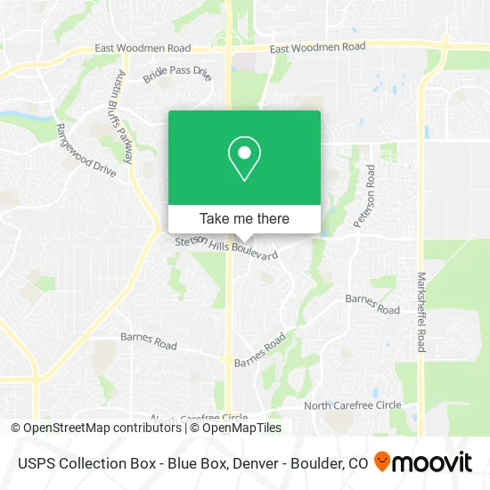 USPS Collection Box - Blue Box map