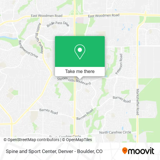 Spine and Sport Center map