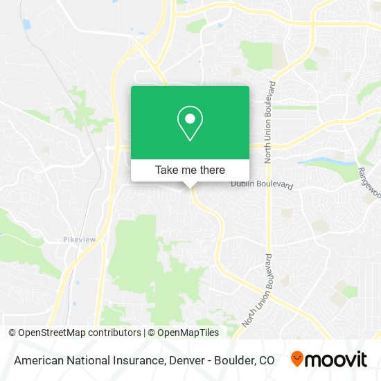 Mapa de American National Insurance