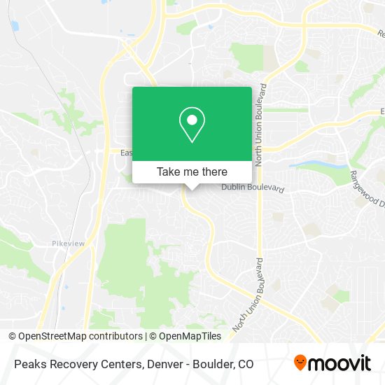 Peaks Recovery Centers map