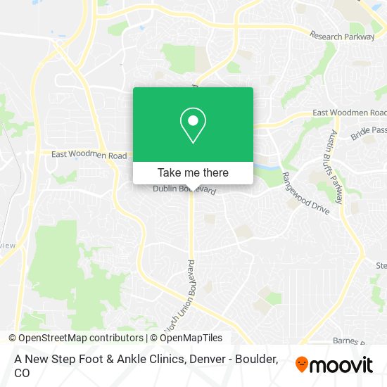 A New Step Foot & Ankle Clinics map
