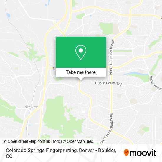 Colorado Springs Fingerprinting map