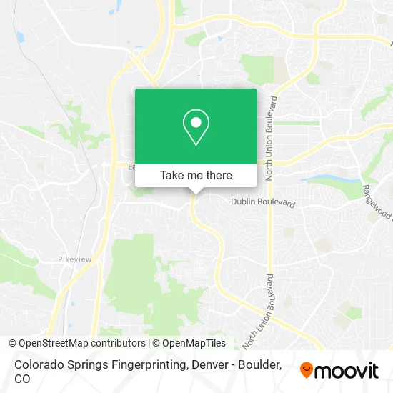 Colorado Springs Fingerprinting map