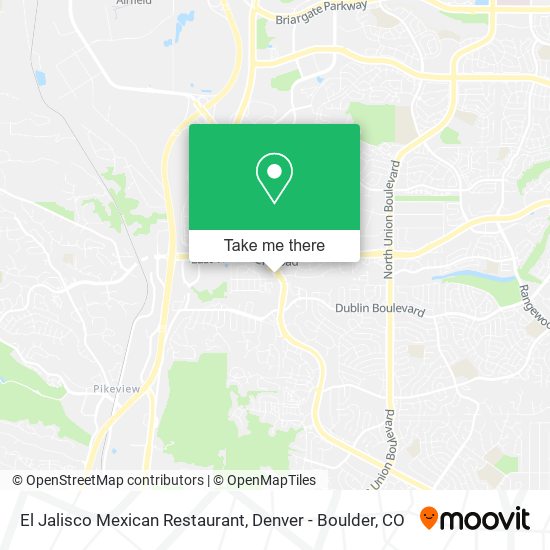 Mapa de El Jalisco Mexican Restaurant