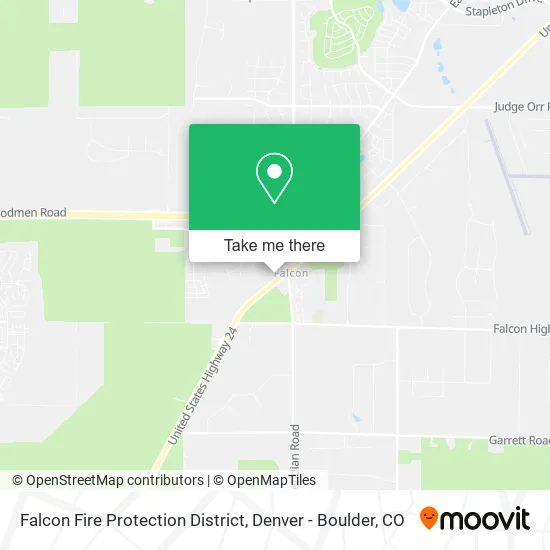 Falcon Fire Protection District map