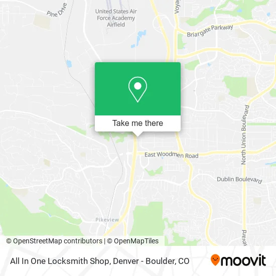 All In One Locksmith Shop map