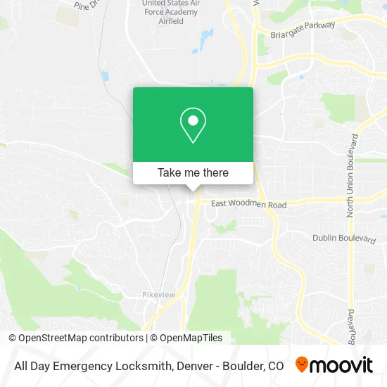 All Day Emergency Locksmith map