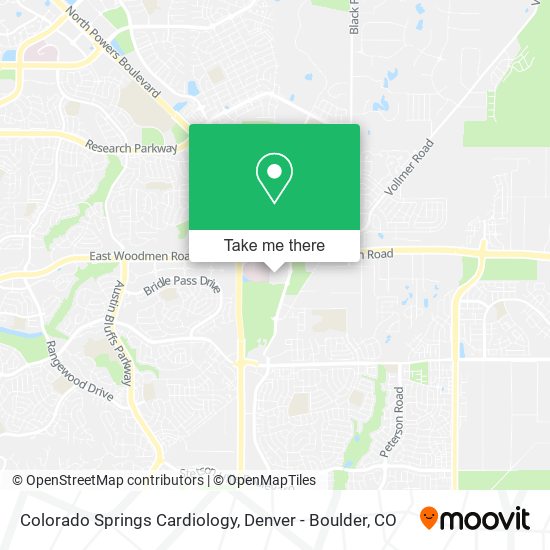 Colorado Springs Cardiology map