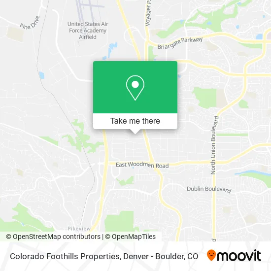 Colorado Foothills Properties map