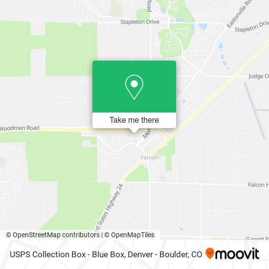 Mapa de USPS Collection Box - Blue Box