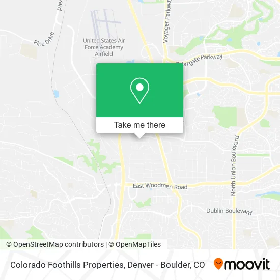 Colorado Foothills Properties map