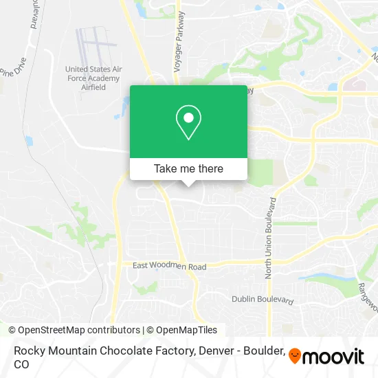 Rocky Mountain Chocolate Factory map