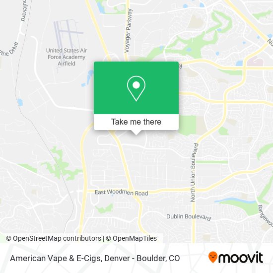 American Vape & E-Cigs map