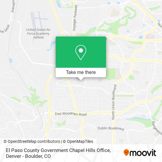El Paso County Government Chapel Hills Office map