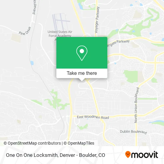 Mapa de One On One Locksmith
