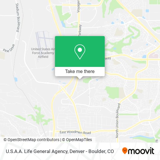 Mapa de U.S.A.A. Life General Agency