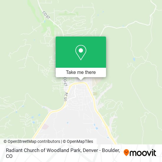Radiant Church of Woodland Park map