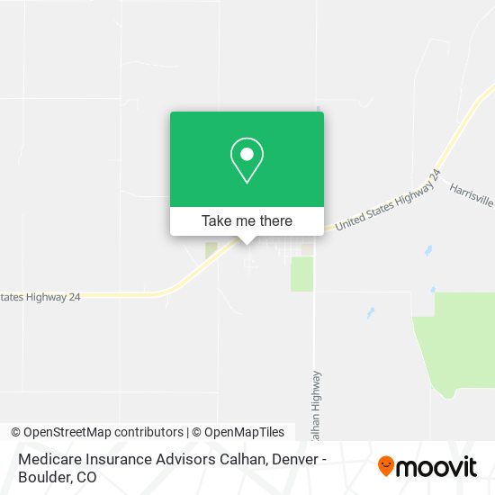 Mapa de Medicare Insurance Advisors Calhan