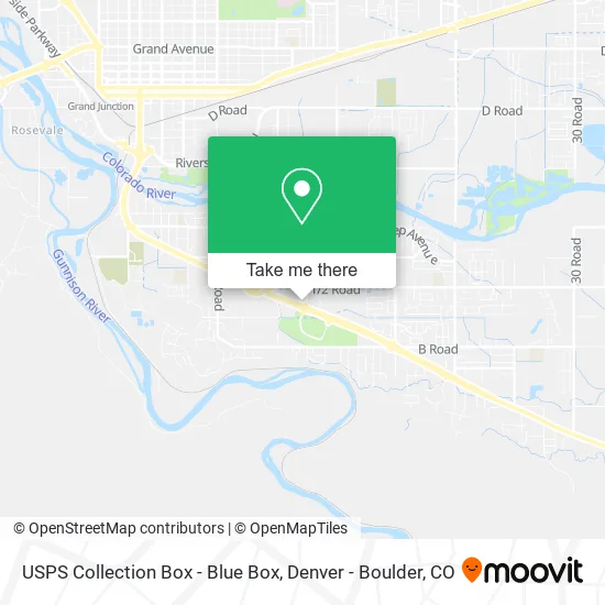 USPS Collection Box - Blue Box map
