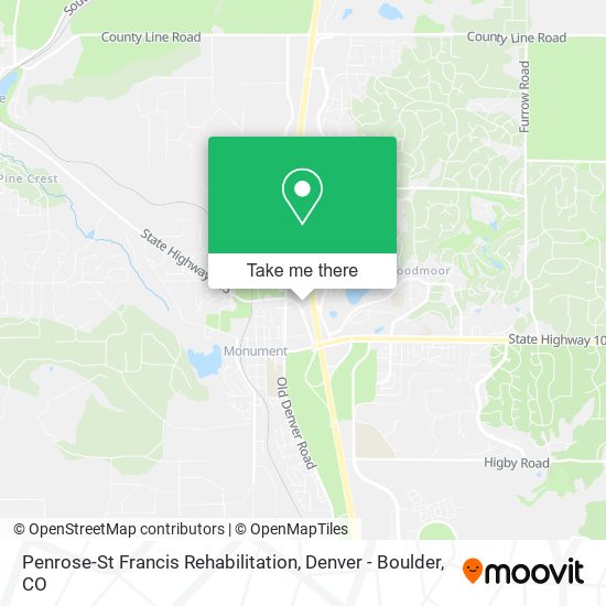 Penrose-St Francis Rehabilitation map