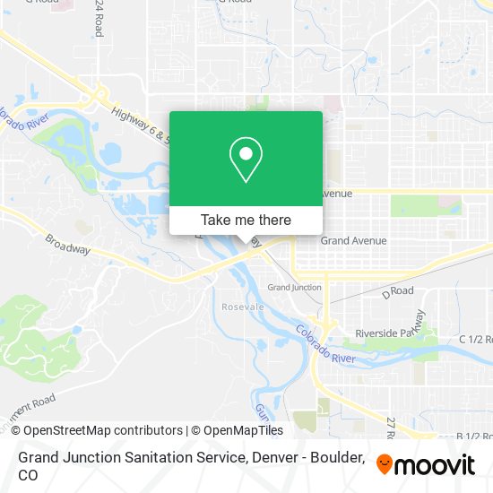 Grand Junction Sanitation Service map