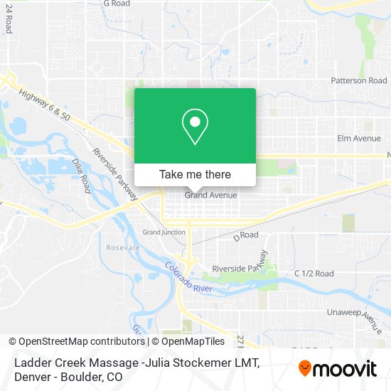Ladder Creek Massage -Julia Stockemer LMT map