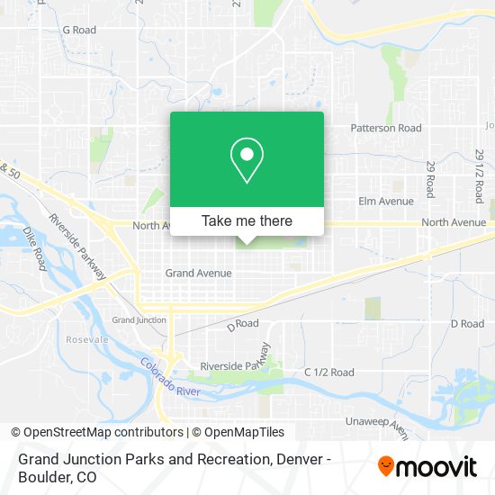 Grand Junction Parks and Recreation map