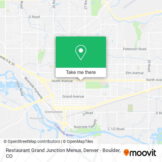 Mapa de Restaurant Grand Junction Menus