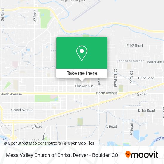 Mapa de Mesa Valley Church of Christ