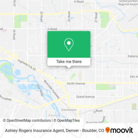 Ashley Rogers Insurance Agent map