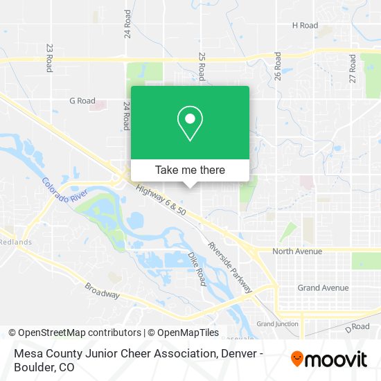 Mesa County Junior Cheer Association map