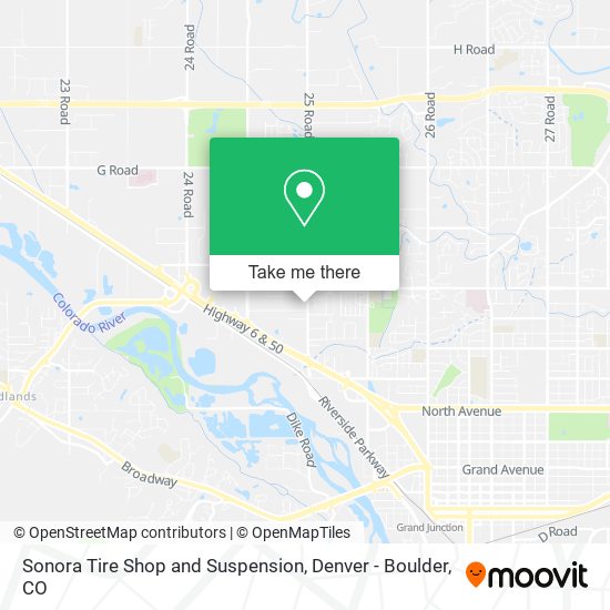 Sonora Tire Shop and Suspension map