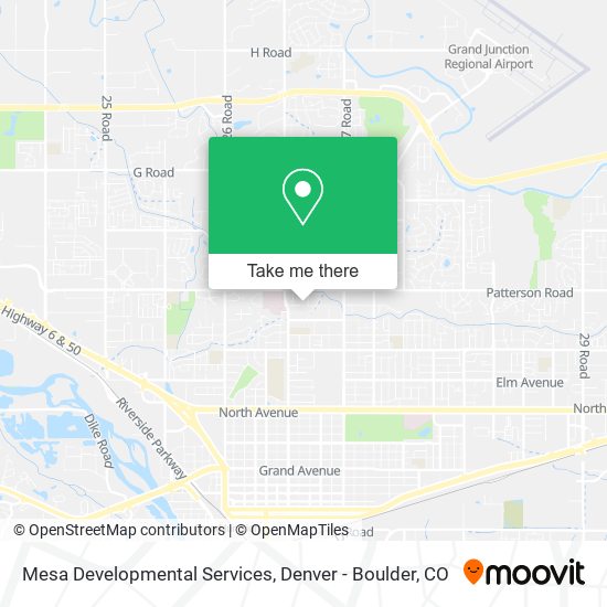 Mesa Developmental Services map