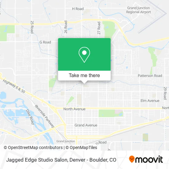 Jagged Edge Studio Salon map