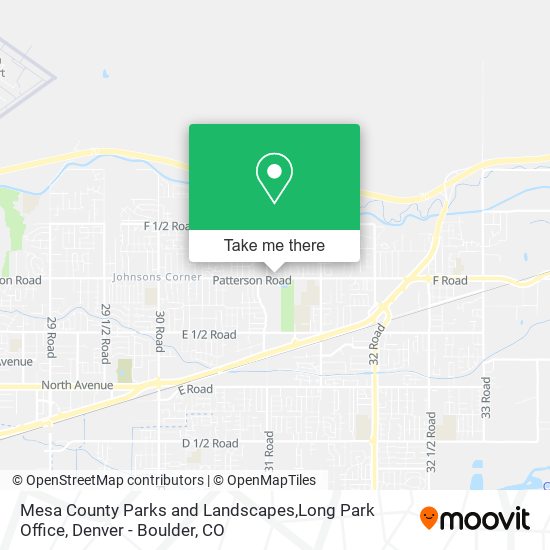 Mesa County Parks and Landscapes,Long Park Office map