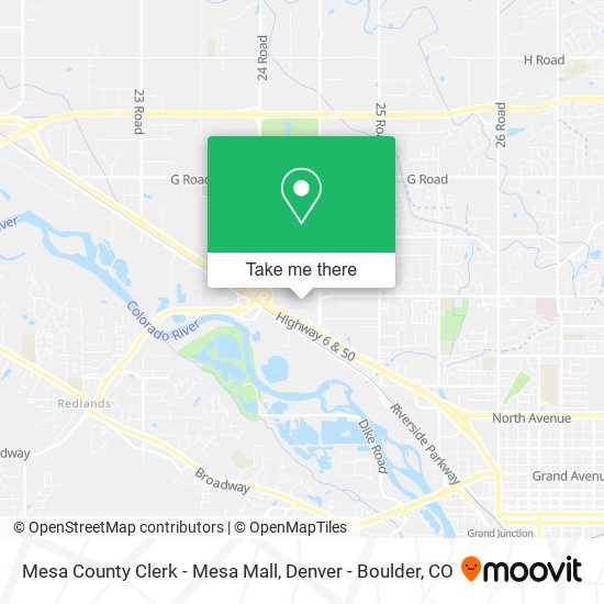 Mesa County Clerk - Mesa Mall map