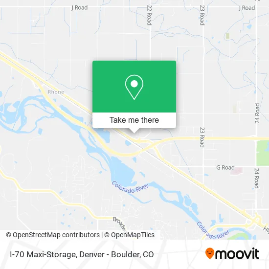 I-70 Maxi-Storage map