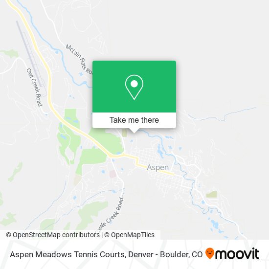Aspen Meadows Tennis Courts map