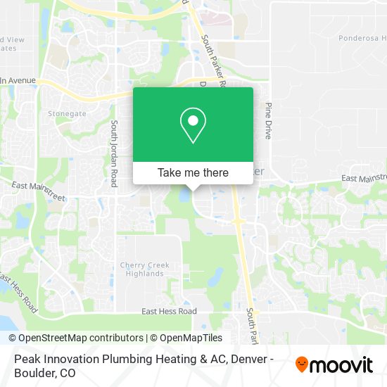 Mapa de Peak Innovation Plumbing Heating & AC