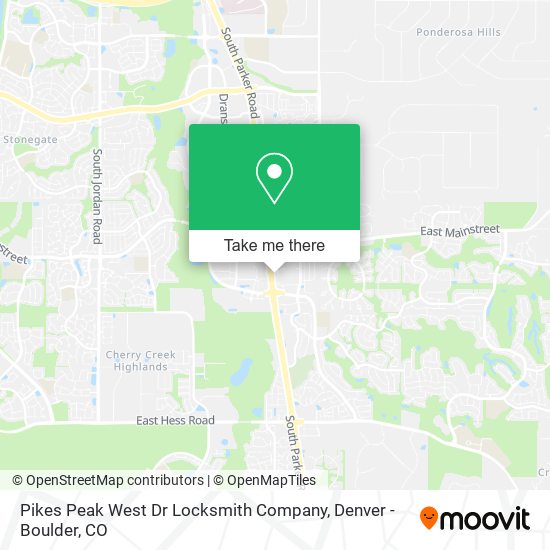 Pikes Peak West Dr Locksmith Company map
