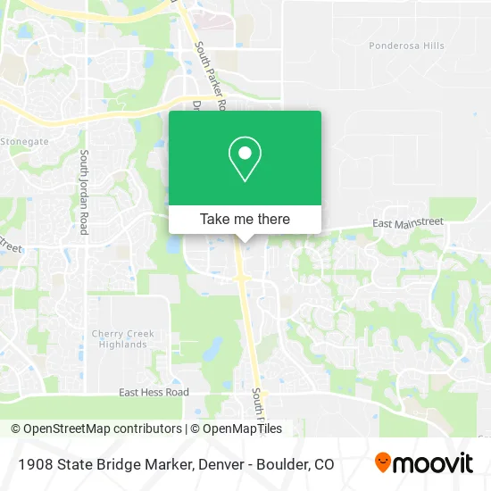 1908 State Bridge Marker map