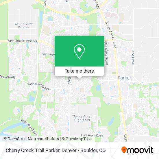 Mapa de Cherry Creek Trail Parker
