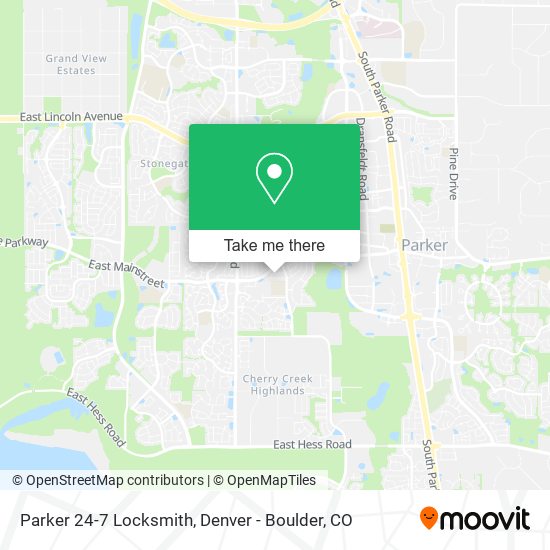 Mapa de Parker 24-7 Locksmith