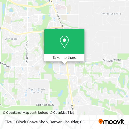 Mapa de Five O'Clock Shave Shop