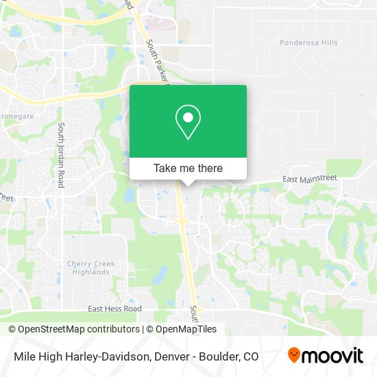 Mile High Harley-Davidson map