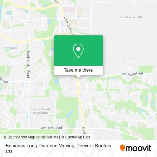 Business Long Distance Moving map
