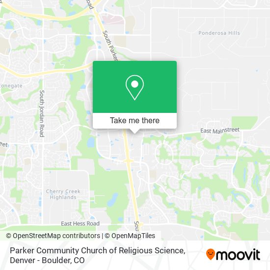 Parker Community Church of Religious Science map