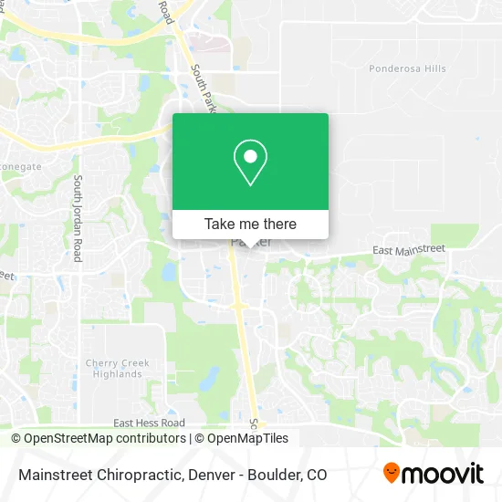 Mainstreet Chiropractic map